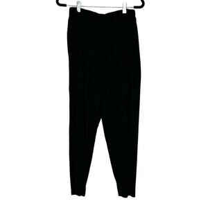 Eileen Fisher Tapered Pull On Pants Pockets Women's Black Size Small Petite SP